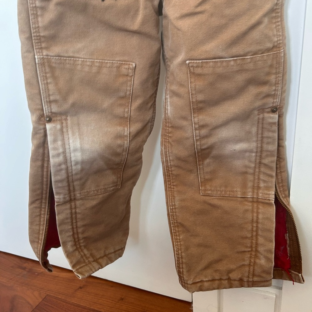 Carhartt Brown Overalls with Heart Patch - Picture 4 of 9
